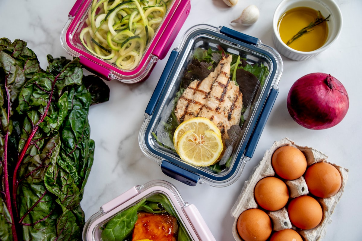 Nutritious meal planning with fresh vegetables